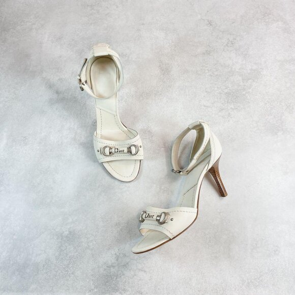 Dior Tan Sandals with CD Logo - Picture 2 of 7